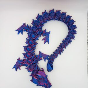 3D Printed Rose Fidget Dragon - Multiple Colors, Highly Detailed and Fidget-Friendly - Image 5