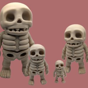 3D Printed Articulating Skeleton Figurine Multiple Color Options - Image 4