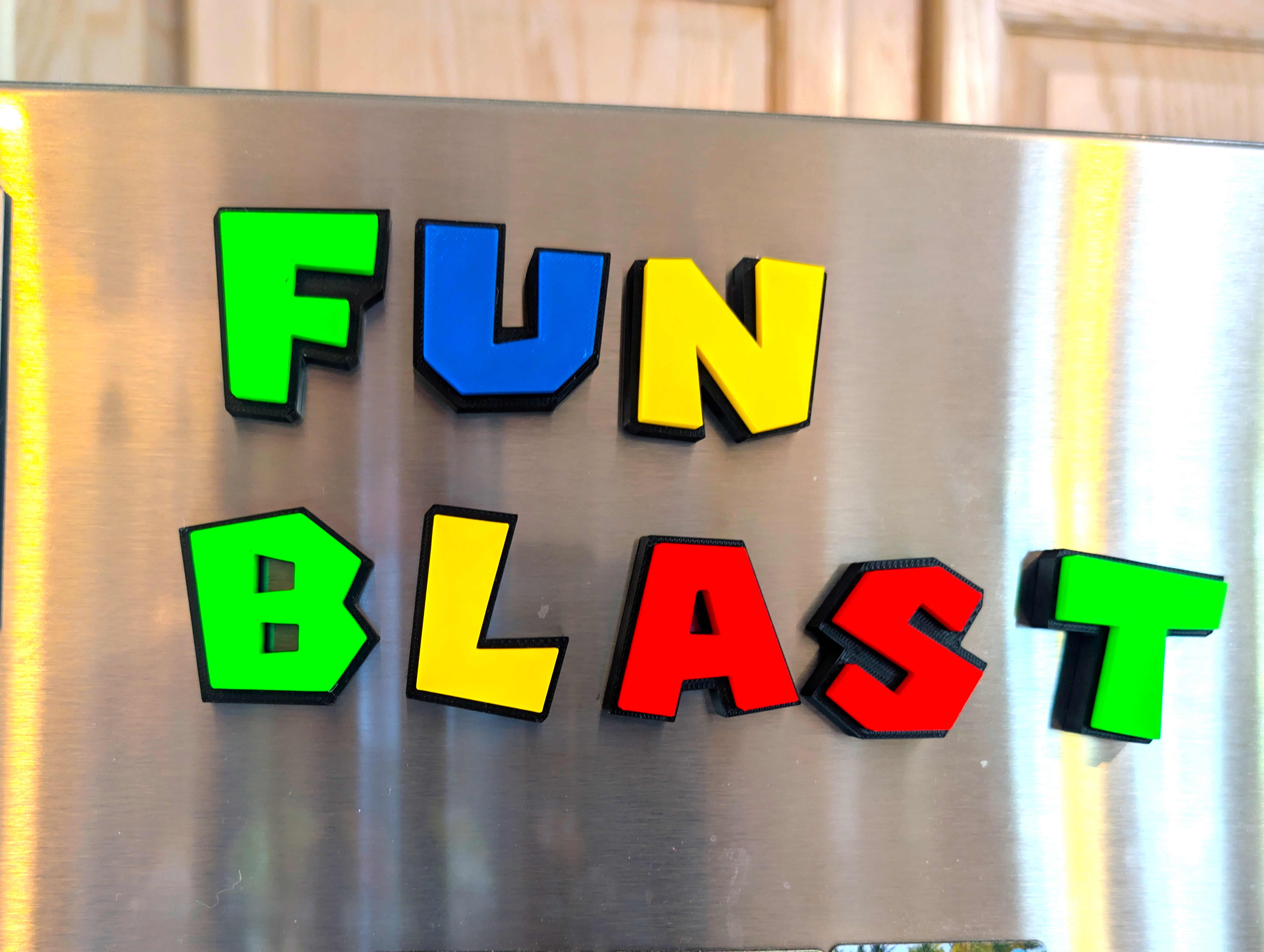 Colorful Super Nintendo Style Magnetic Letters A-Z Set – 3D Fridge Magnets - Image 2