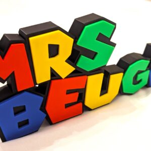 Custom Super Nintendo Font Name Plate - Image 2